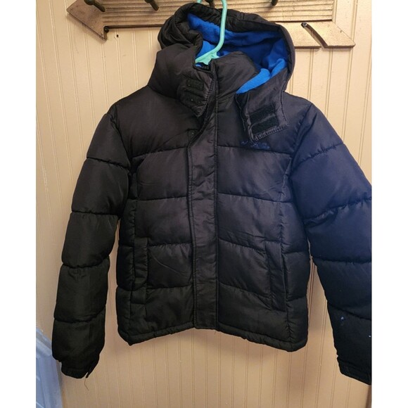 Minus Zero Boys Quilted Blue Black Puffer Jacket Coat Size S(8) - Picture 8 of 12